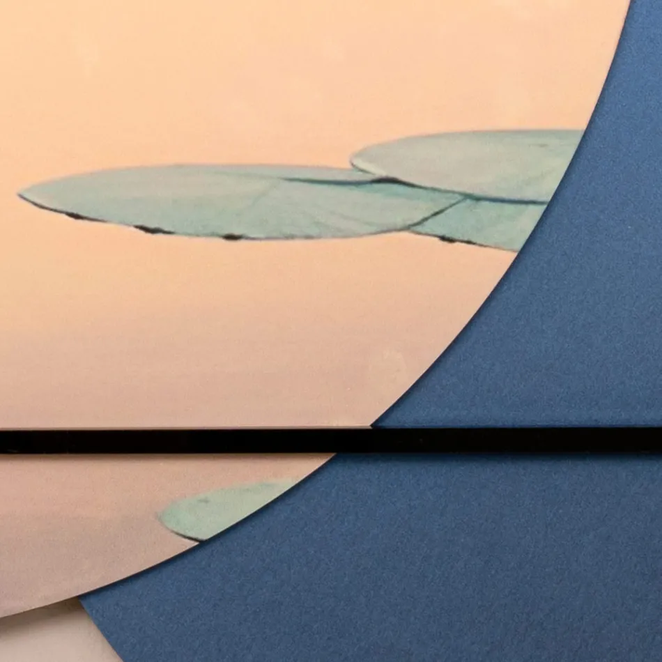 Composition de peintures en bois avec imprimé d'oiseaux fabriquées en Italie - Belize Viadurini