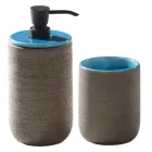 Meuble de Salle de Bain sur Pied Composition Couleur Bleue avec Accessoires - Maryse Viadurini