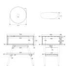 Composition meuble de salle de bain blanc avec miroir et accessoires inclus - Carolie Viadurini
