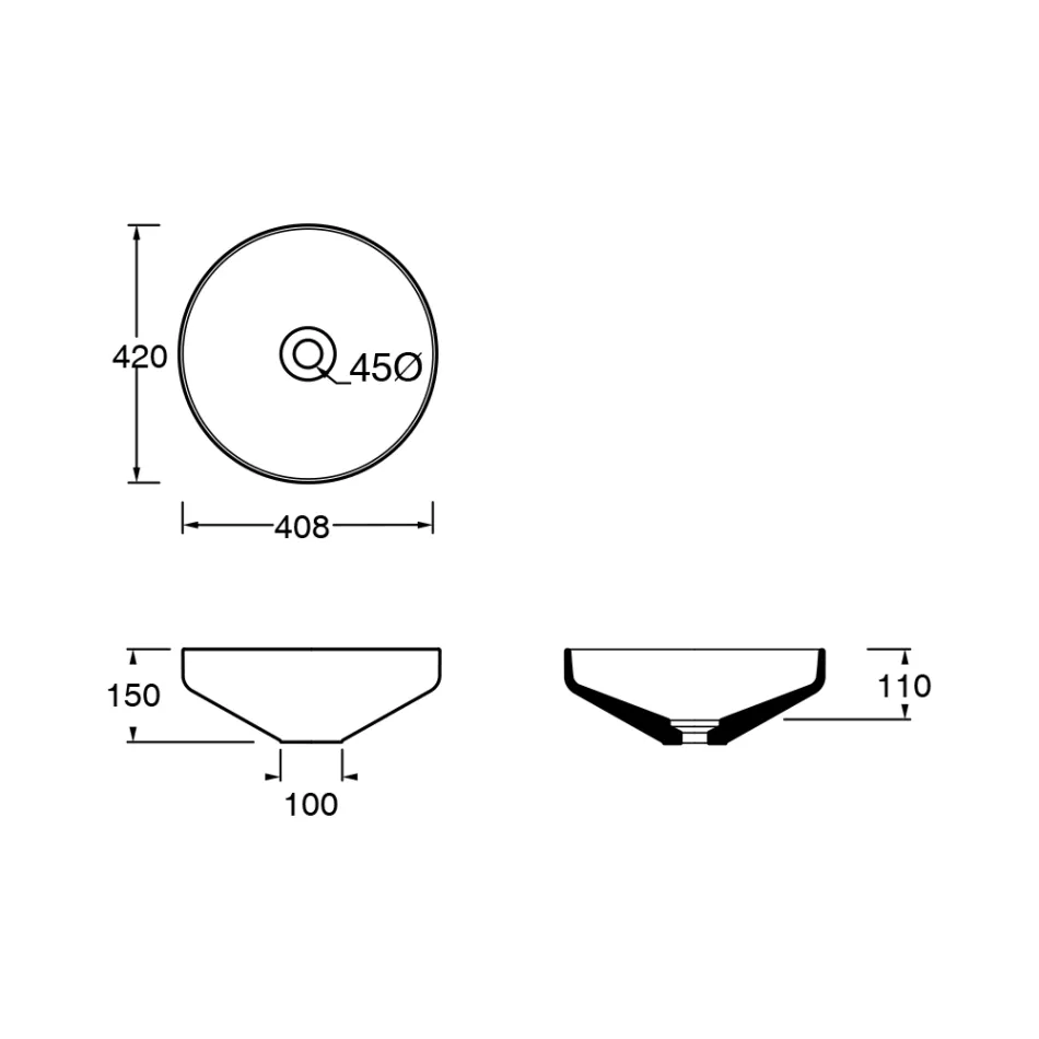 Composition de meuble de salle de bain avec lavabo, base et miroir Made in Italy - Hoscar Viadurini
