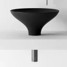 Composition de meuble de salle de bain avec lavabo, base et miroir Made in Italy - Hoscar Viadurini