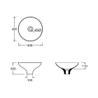 Composition de meuble de salle de bain avec lavabo, base et miroir Made in Italy - Hoscar Viadurini