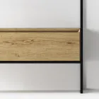 Composition de meuble de salle de bain avec lavabo, base et miroir Made in Italy - Hoscar Viadurini