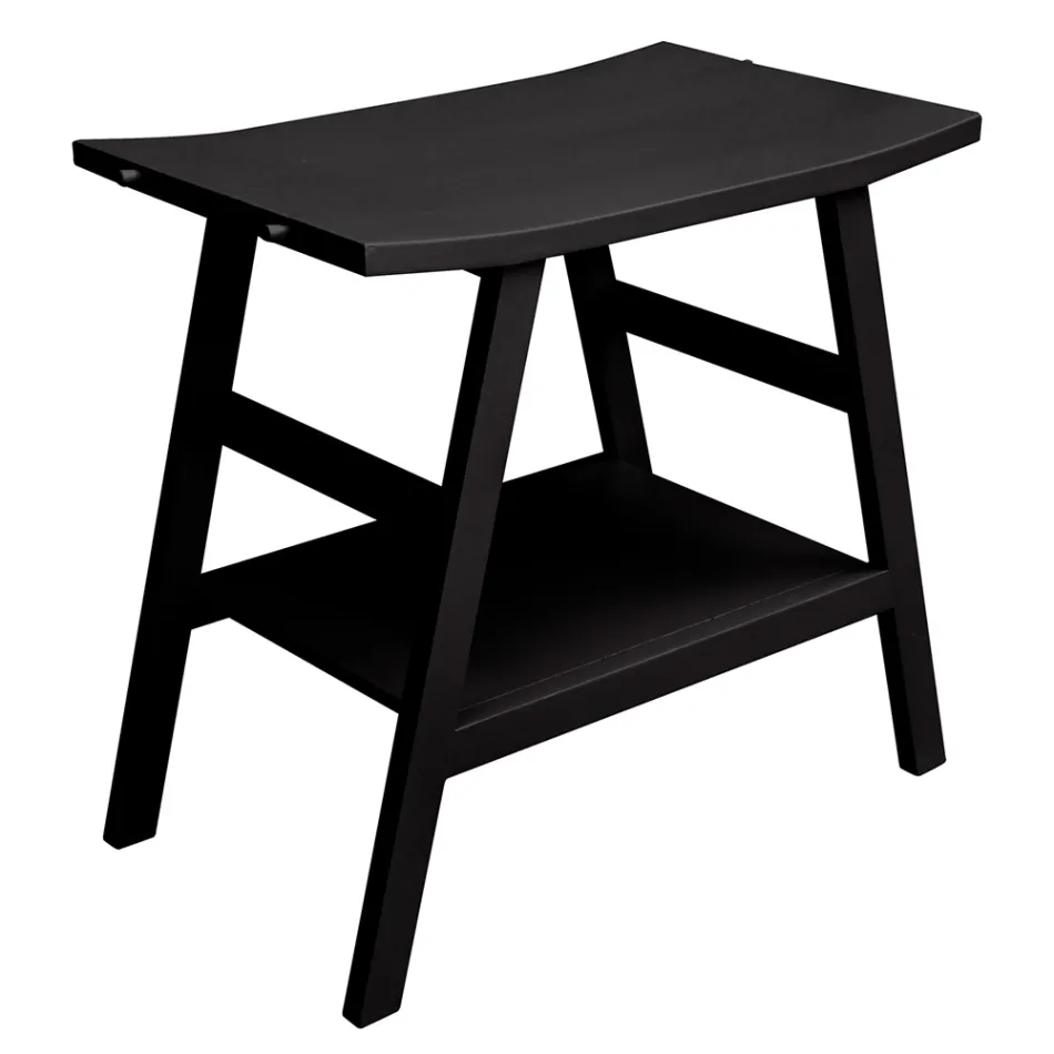 Composition de meuble de salle de bain noir avec grande étagère et accessoires - Patryk Viadurini