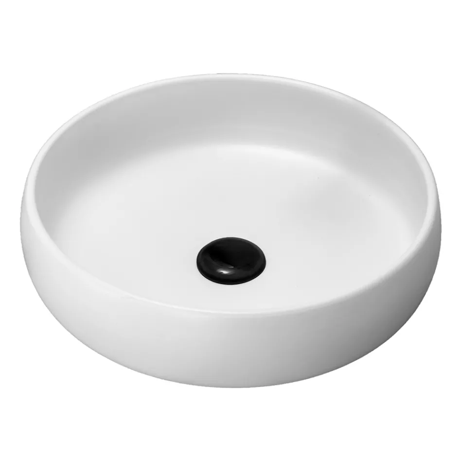 Composition de meuble de salle de bain noir complet avec miroir et accessoires - Maryse Viadurini