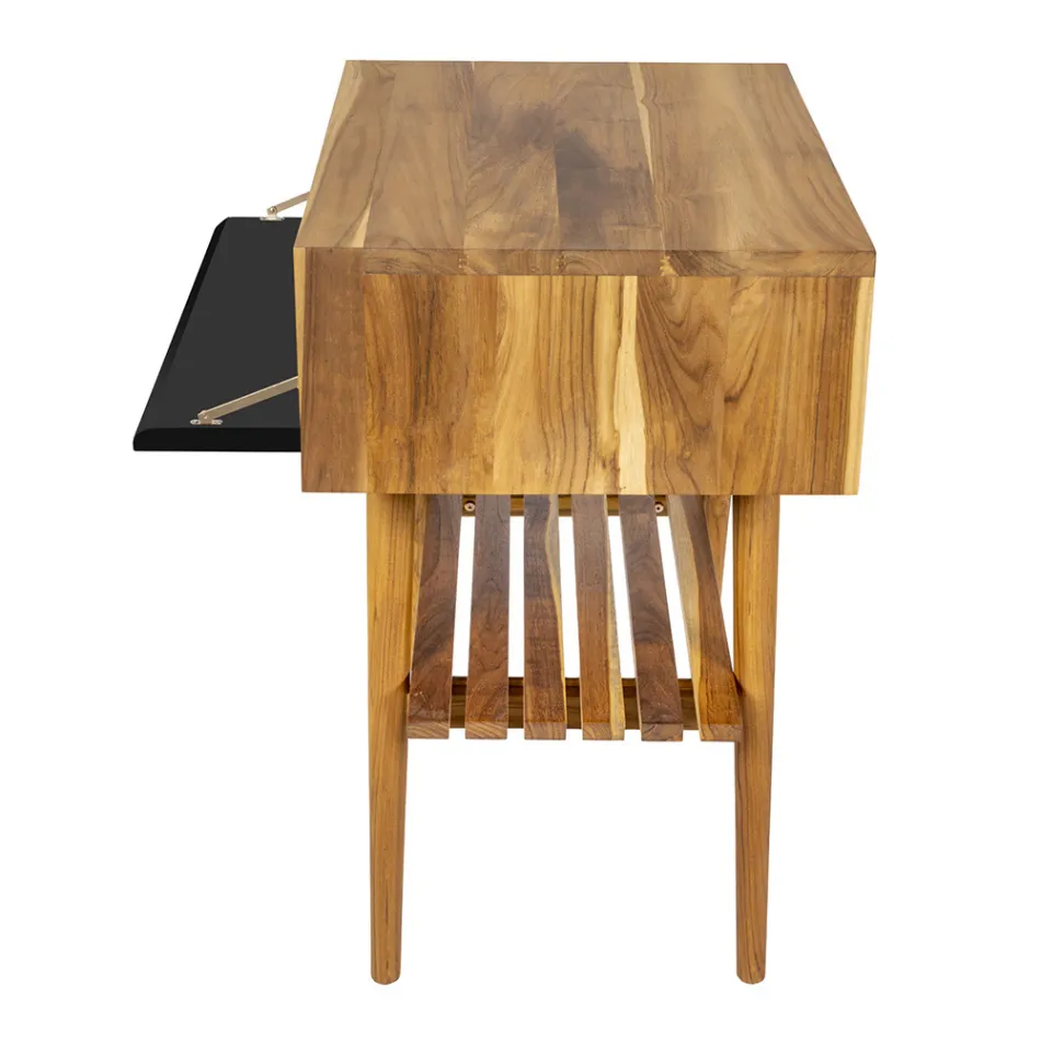 Composition de meuble de salle de bain à poser noir avec accessoires inclus - Carolie Viadurini