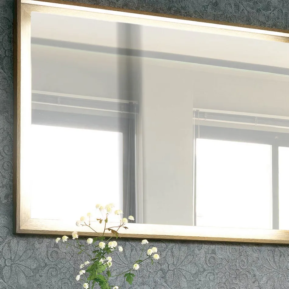 Composition de meuble de salle de bain 150 cm en bois naturel de luxe - Alide Viadurini