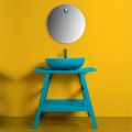 Composition de meubles de salle de bain au sol avec accessoires en argile colorée - Patryk