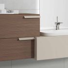 Composition de conception de meubles de salle de bain suspendus Happy wood laqué Happy Viadurini