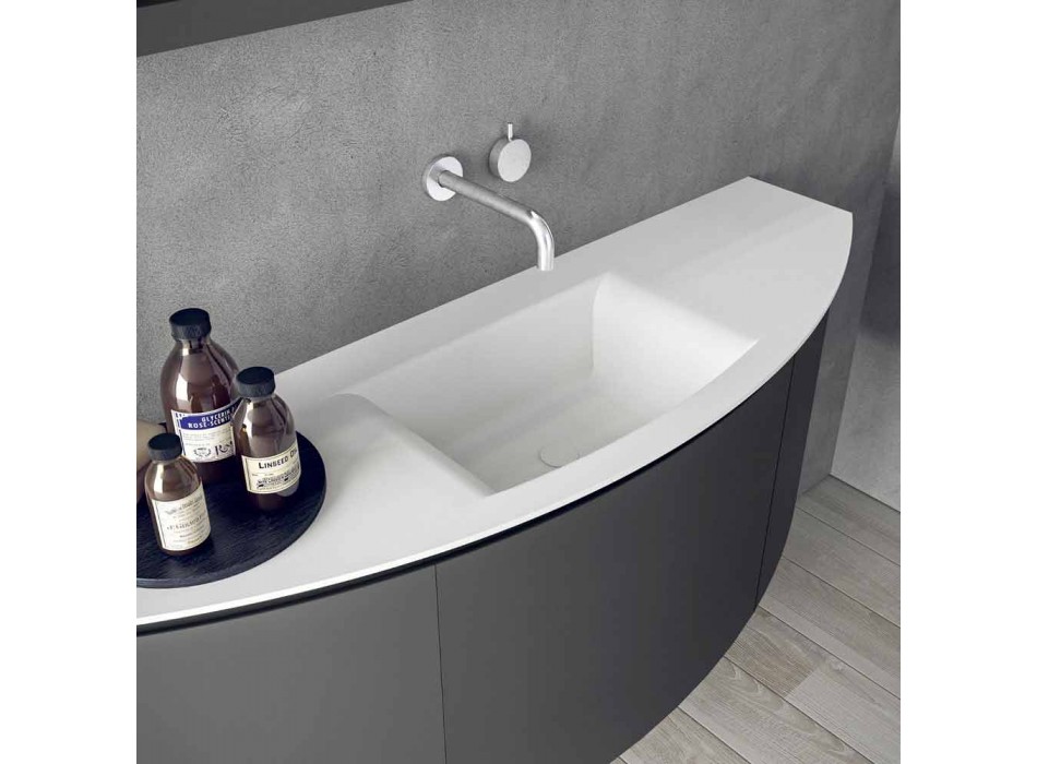 Composition de meubles de salle de bain suspendus au design moderne - Callisi3 Viadurini