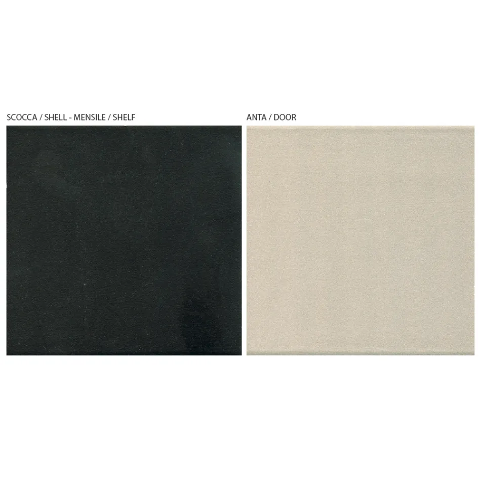 Composition de meubles muraux de salon en MDF Made in Italy - Malene Viadurini