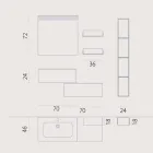 Composition meuble salle de bain en bois made in Italy Forlì Viadurini