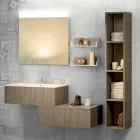 Composition meuble salle de bain en bois made in Italy Forlì Viadurini