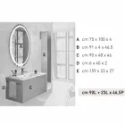 Composition de meubles de salle de bain suspendus en bois design made Italy Gênes Viadurini