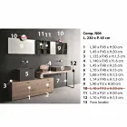 Composition de salle de bain moderne de meubles design au sol Made in Italy - Farart6 Viadurini