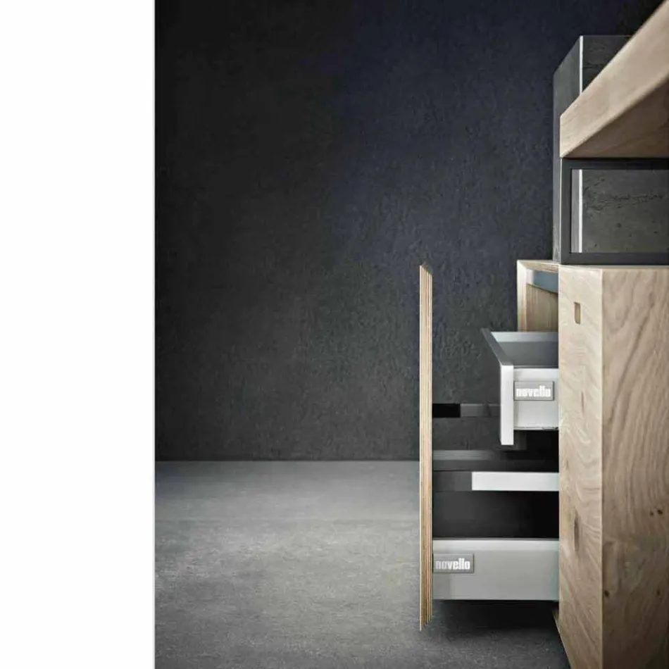 Composition de salle de bain moderne de meubles design au sol Made in Italy - Farart6 Viadurini