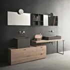 Composition de salle de bain moderne de meubles design au sol Made in Italy - Farart6 Viadurini