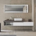 Composition moderne et suspendue de meubles de salle de bain design - Callisi2