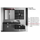 Composition pour salle de bain suspendue et design moderne Made in Italy - Farart9 Viadurini