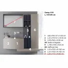 Composition de salle de bain, suspension de design italien moderne - Callisi10 Viadurini