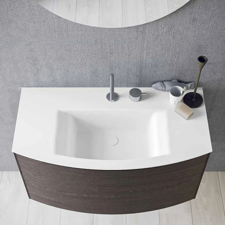 Composition pour la salle de bain suspendue de design moderne Made in Italy - Callisi11 Viadurini