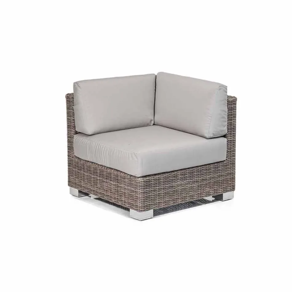 Composition Terrasse extérieure avec structure tissée à la main Rita Viadurini