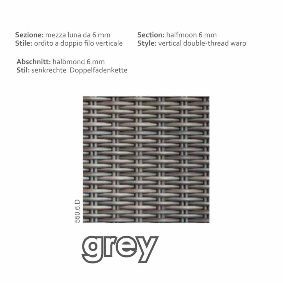 Composition Terrasse extérieure avec structure tissée à la main Rita Viadurini