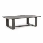 Composition de salon extérieur en aluminium avec coussins en tissu - Yoshi Viadurini