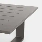 Composition de salon extérieur en aluminium avec coussins en tissu - Yoshi Viadurini