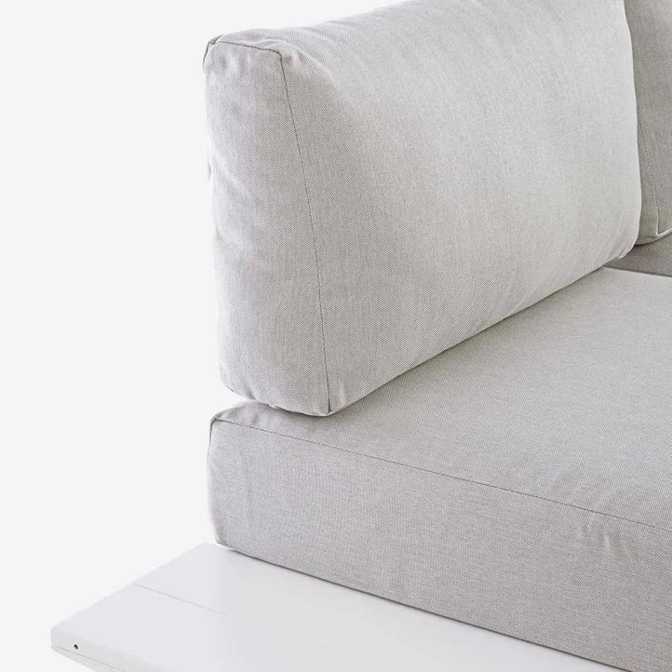 Composition de salon extérieur en aluminium et tissu, Homemotion - Francine Viadurini