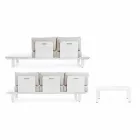 Composition de salon d'extérieur en aluminium et tissu Homemotion - Francine Viadurini