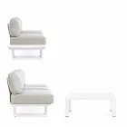 Composition de salon d'extérieur en aluminium et tissu Homemotion - Francine Viadurini