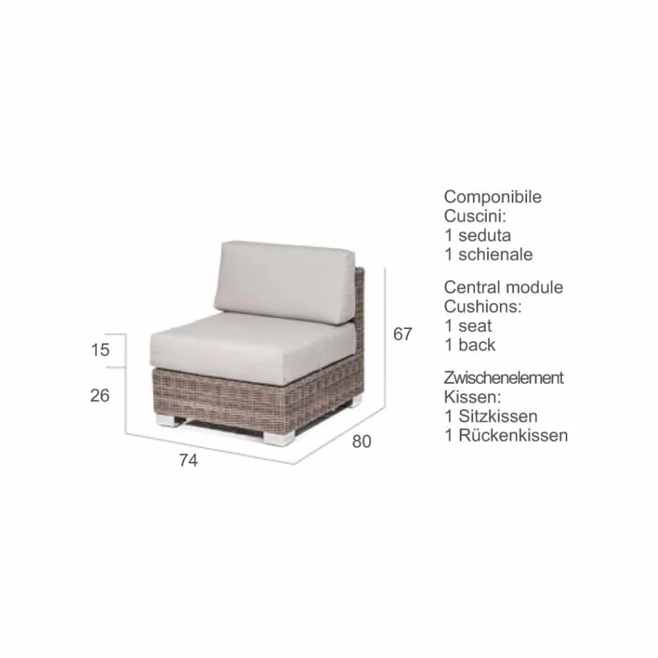 vivant Composition du jardin artisanat Ania, design moderne Viadurini