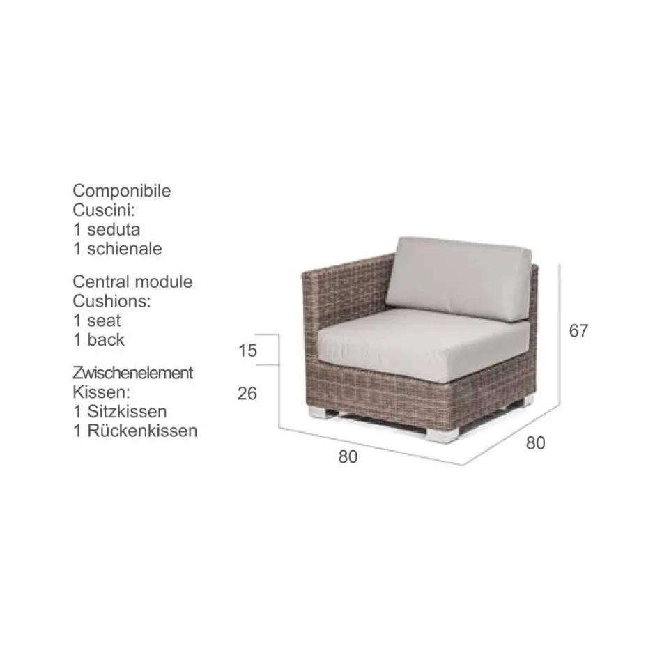 vivant Composition du jardin artisanat Ania, design moderne Viadurini