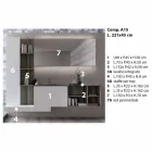 Composition de meubles de salle de bain suspendus avec un design moderne fabriqué en Italie - Callisi15 Viadurini