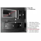 Composition de conception suspendue, meubles de salle de bains de conception moderne - Callisi5 Viadurini