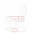 Composition de conception suspendue, meubles de salle de bains de conception moderne - Callisi5 Viadurini