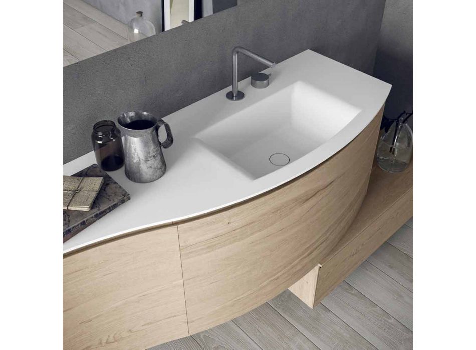 Composition suspendue et moderne pour la salle de bain, design Made in Italy - Callisi4 Viadurini