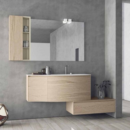 Composition suspendue et moderne pour la salle de bain, design Made in Italy - Callisi4 Viadurini