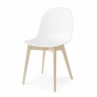 chaise en bois de conception de base Connubia Calligaris Academy, 2 pièces Viadurini
