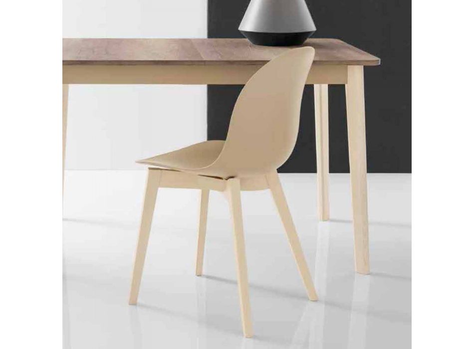 chaise en bois de conception de base Connubia Calligaris Academy, 2 pièces Viadurini