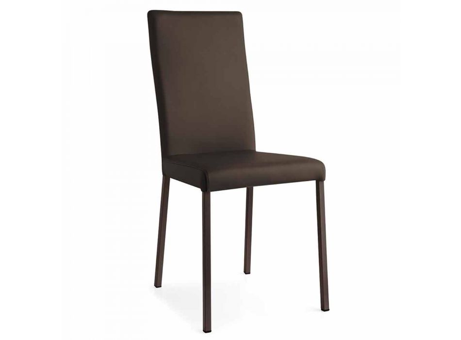 Connubia Calligaris Garda chaise moderne en tissu et métal, 2 pièces Viadurini
