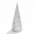 Grand cône décoratif en marbre blanc de Carrare fabriqué en Italie - Connu