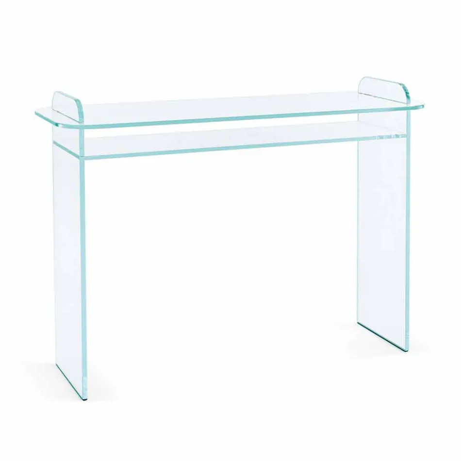Console Murale d'Entrée en Verre Extra Clair Design Minimal - Salvie Viadurini