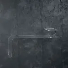 Console Murale Suspendue en Cristal Acrylique Design Transparent - Cesarea Viadurini