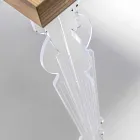 Console murale en plexiglas transparent et bois design moderne - Betone Viadurini