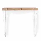Console murale en plexiglas transparent et bois design moderne - Betone Viadurini