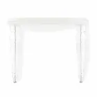 Table Console Murale en Bois Blanc Gris ou Corten et Plexiglas - Leopardi Viadurini