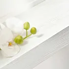 Table Console Murale en Bois Blanc Gris ou Corten et Plexiglas - Leopardi Viadurini