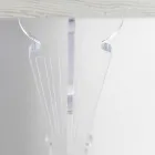 Table Console Murale en Bois Blanc Gris ou Corten et Plexiglas - Leopardi Viadurini